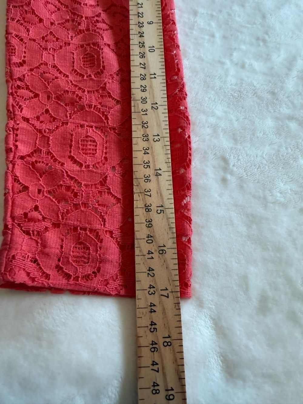 Talbots Medium Petite Salmon Lace Top 3/4 Sleeve Preppy Office Dressy Blouse - Picture 6 of 9